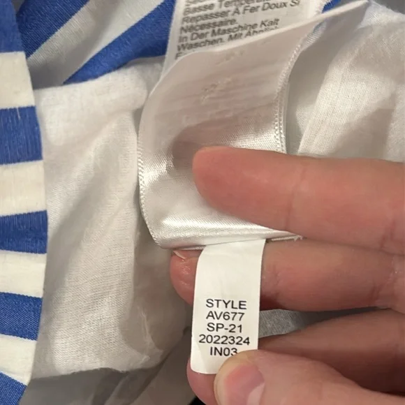 J Crew Factory Striped sleeveless tiered mini dress in cotton poplin size 6 - Picture 11 of 12